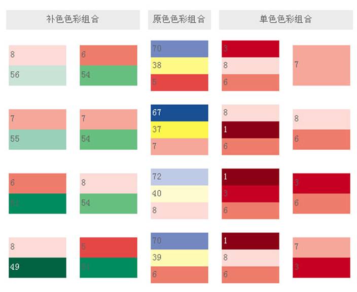 网页设计之24套配色方案色表